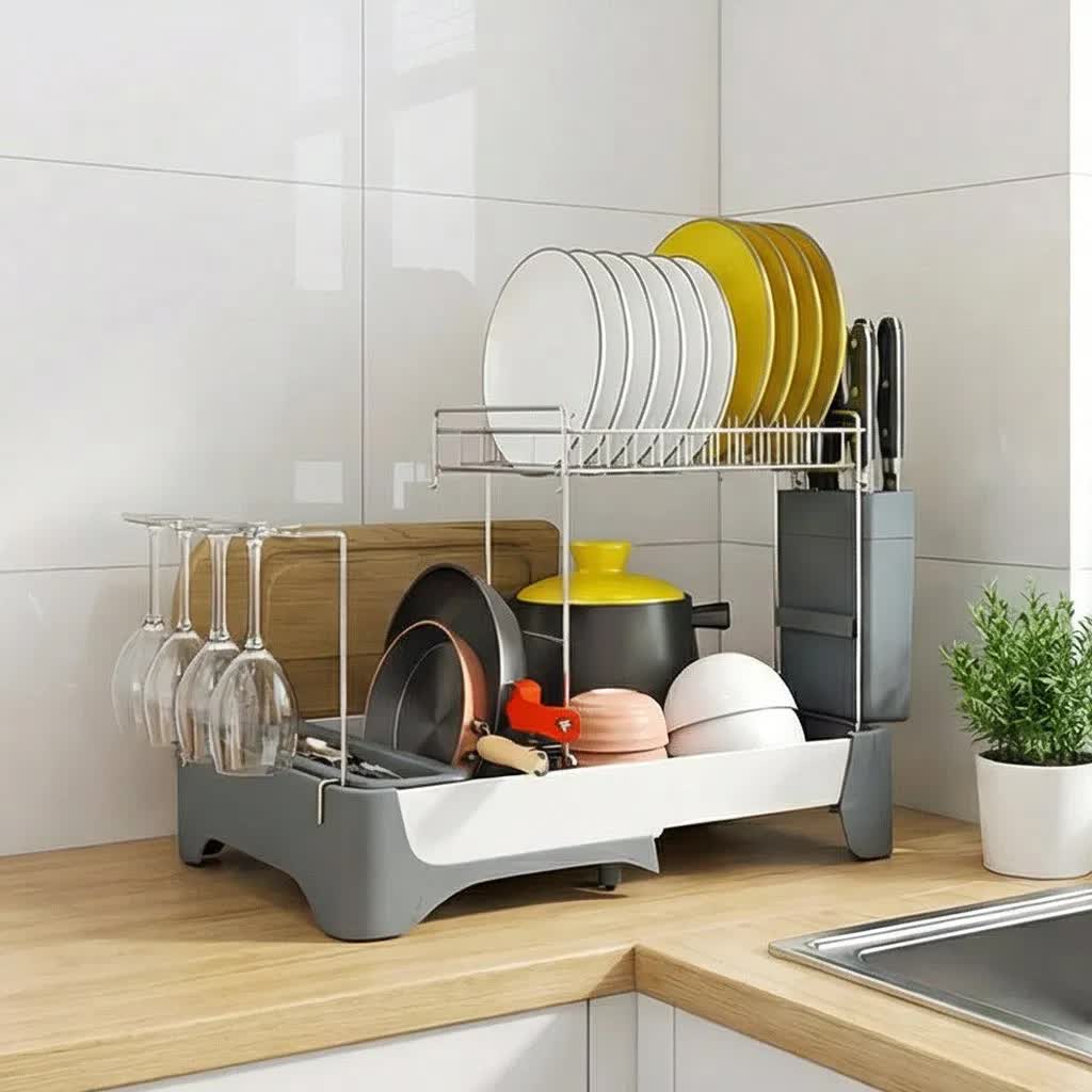 Nestora Kitchen Counter Organizer Station
