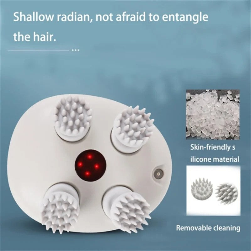 Nestora Heated Scalp Massager — Waterproof Kneading Head Massager