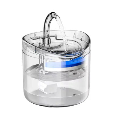Nestora WiFi smart pet feeder with 4L hopper next to matching pet water fountain