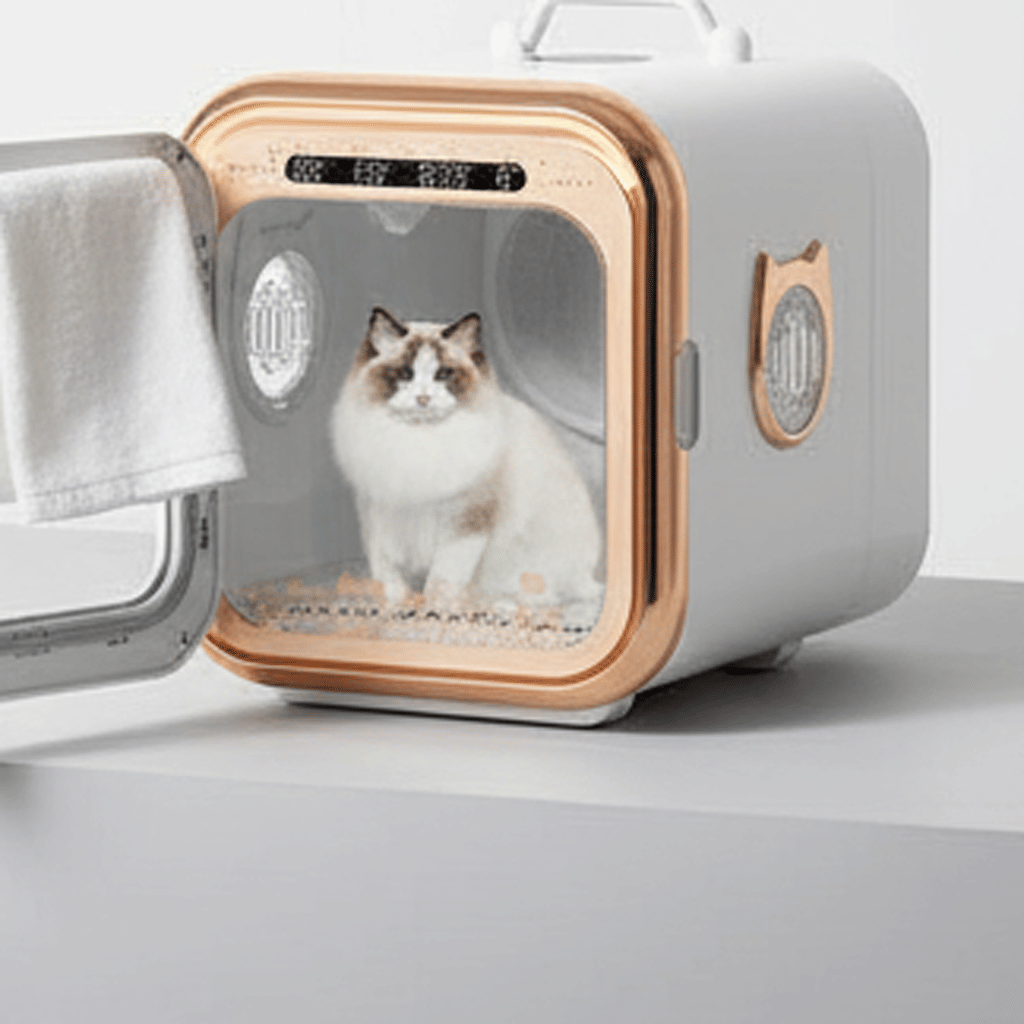 Nestora quiet pet drying box for cats and small dogs