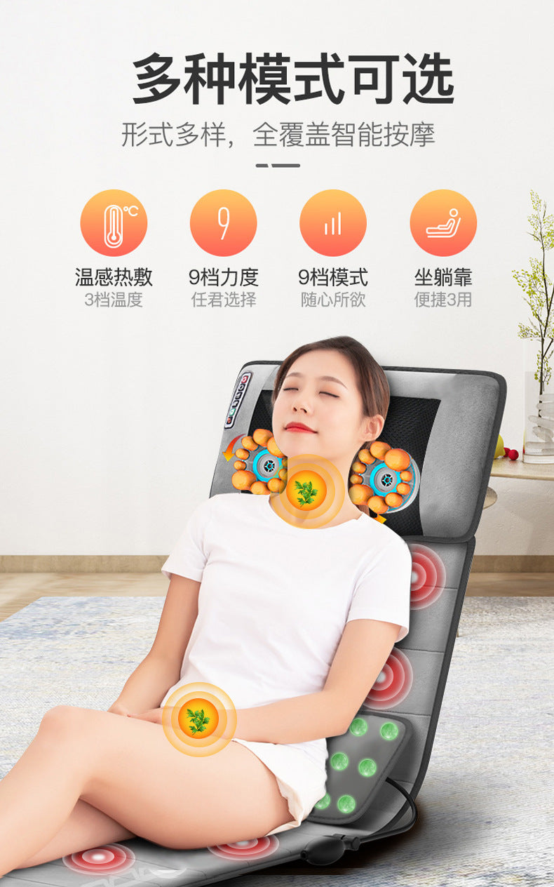 Nestora Full-Body Massage Mat — Heated Shiatsu Kneading Mattress Pad for Back, Legs and Neck